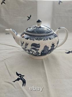 Johnson Brothers Blue Willow Tea Pot Set 13 Pc 1883 Green Stamp New In Box