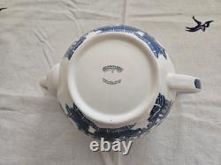Johnson Brothers Blue Willow Tea Pot Set 13 Pc 1883 Green Stamp New In Box