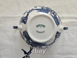 Johnson Brothers Blue Willow Tea Pot Set 13 Pc 1883 Green Stamp New In Box