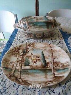 Johnson Brothers Bone China Taureen and Platter called Dream Town