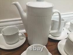 Johnson Brothers Bros Athena ribbed Ironstone Coffee/ tea set for 5+, 17 pc