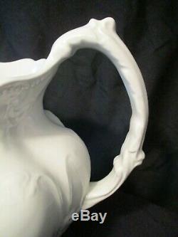 Johnson Brothers / Bros Beautiful Large White Ironstone Pitcher 100 Years Old