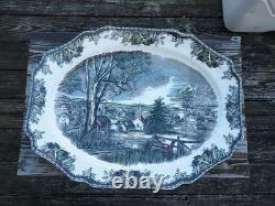 Johnson Brothers / Bros Friendly Village Turkey Serving Platter 20x15 New