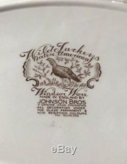 Johnson Brothers Bros, Native American Wild Turkeys Platter 20 Windsor Ware
