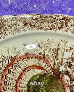 Johnson Brothers Bros Native American Wild Turkeys Turkey Platter Mint