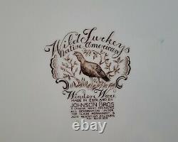 Johnson Brothers Bros Native American Wild Turkeys Turkey Platter Mint