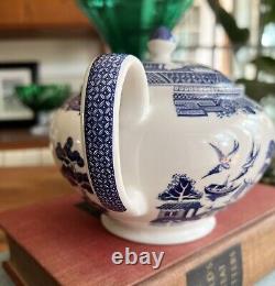 Johnson Brothers Bros Willow Blue Tea Pot Large Pottery England Mint