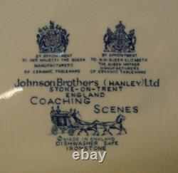 Johnson Brothers COACHING SCENES BLUE 10-piece set for TWO cs/dp/bb/fr