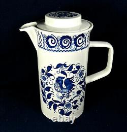 Johnson Brothers Chanticleer Blue Pattern 8 Tall, 5-cup Coffee Pot