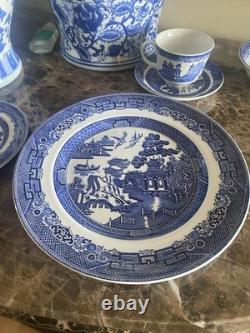 Johnson Brothers China Classic Willow Blue Twelve Place Settings/60pcs England
