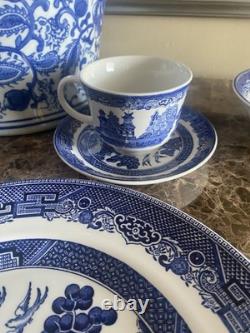 Johnson Brothers China Classic Willow Blue Twelve Place Settings/60pcs England