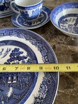 Johnson Brothers China Classic Willow Blue Twelve Place Settings/60pcs England
