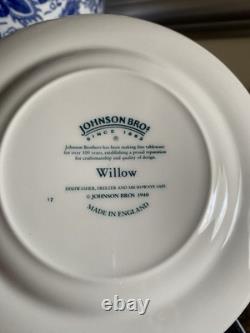 Johnson Brothers China Classic Willow Blue Twelve Place Settings/60pcs England