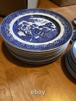 Johnson Brothers China Classic Willow Blue Twelve Place Settings/60pcs England
