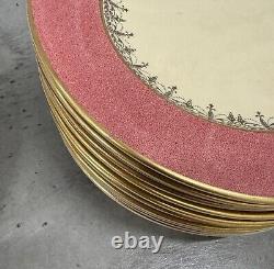 Johnson Brothers China JB298 Pink + Gold Art Deco Pattern 27 Pieces