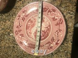 Johnson Brothers China Large 9 Bowl and 11 Plate Pink