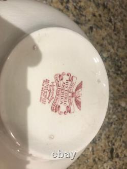 Johnson Brothers China Large 9 Bowl and 11 Plate Pink