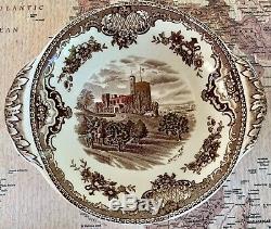 Johnson Brothers China Set OLD BRITAIN CASTLES Brown Multi Service for 10 Crown