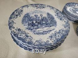 Johnson Brothers Coaching Scenes Dinnerware 36 Pcs Blue