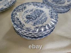 Johnson Brothers Coaching Scenes Dinnerware 36 Pcs Blue