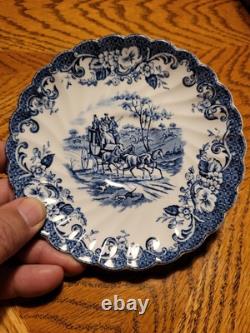 Johnson Brothers Coaching Scenes Tea Set Blue /White