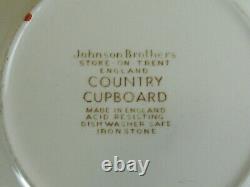 Johnson Brothers Country Cupboard Brown 5 Dinner 2 Bread Plate & 5 Cereal Bowls
