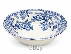 Johnson Brothers Devon Cottage Salad Bowls Set of 4 Blue White Floral 8