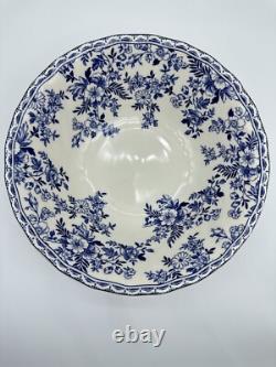Johnson Brothers Devon Cottage Salad Bowls Set of 4 Blue White Floral 8