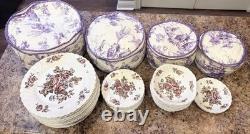 Johnson Brothers Devon Sprays 42 Piece Dinner Sets Plates Bowls Floral England