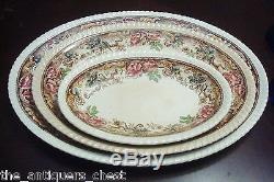 Johnson Brothers Devonshire Polychrome Brown Multicolor 3 oval trays