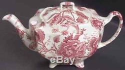 Johnson Brothers ENGLISH CHIPPENDALE-RED-PINK 4 Cup Tea Pot 983182
