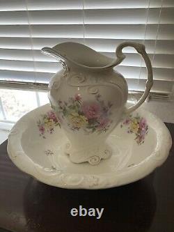 Johnson Brothers England Antique Wash Basin & Pitcher Floral