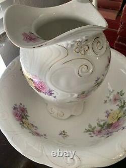 Johnson Brothers England Antique Wash Basin & Pitcher Floral