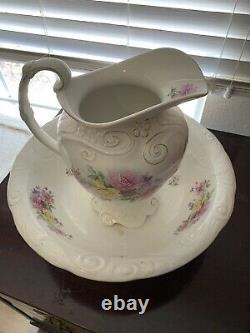 Johnson Brothers England Antique Wash Basin & Pitcher Floral