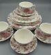 Johnson Brothers England China Rose Chintz Service For Four 20 Pieces
