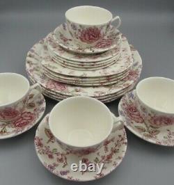 Johnson Brothers England China ROSE CHINTZ Service for Four 20 Pieces