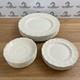 Johnson Brothers England Cream White Scalloped Ironstone Dinnerware Plates 21 Pc