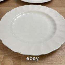 Johnson Brothers England Cream White Scalloped Ironstone Dinnerware Plates 21 pc