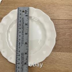 Johnson Brothers England Cream White Scalloped Ironstone Dinnerware Plates 21 pc