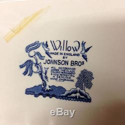 Johnson Brothers England Earthenware Willow Blue Rectangular Tureen 16 1/2