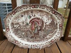 Johnson Brothers England His Majesty 20x15.5 Turkey Serving Holiday Platter