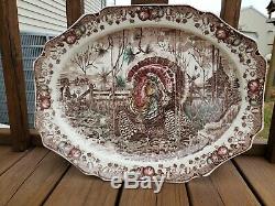 Johnson Brothers England His Majesty 20x15.5 Turkey Serving Holiday Platter