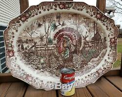 Johnson Brothers England His Majesty 20x15.5 Turkey Serving Holiday Platter