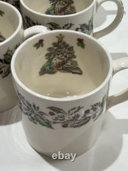 Johnson Brothers England MERRY CHRISTMAS Eggnog Punch Bowl Set With 8 Mug Cups