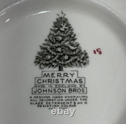 Johnson Brothers England MERRY CHRISTMAS Eggnog Punch Bowl Set With 8 Mug Cups