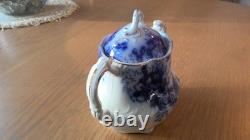 Johnson Brothers England Peach Flow Blue Covered Sugar Bowl With Unique Handles