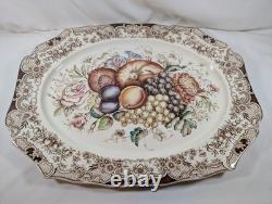Johnson Brothers England Serving Platter Windsor Ware Harvest 20 Oval WOW
