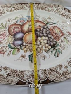 Johnson Brothers England Serving Platter Windsor Ware Harvest 20 Oval WOW