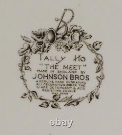 Johnson Brothers England Tally Ho 10 5/8 Service / Dinner Plates SET 12 MINT