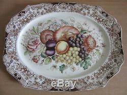 Johnson Brothers England WINDSOR WARE large HARVEST porcelain platter 20x15.75